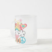 Happy Doodles Matglas Koffiemok (Voorkant links)