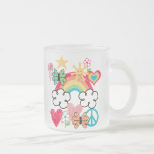 Happy Doodles Matglas Koffiemok