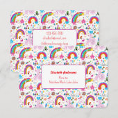 Happy Doodles Playdate Invitation Kaart (Voorkant / Achterkant)