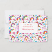 Happy Doodles Playdate Invitation Kaart (Achterkant)