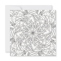Happy Doodles: Schattigee bloemenkleurende Kaart v