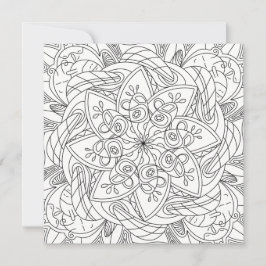 Happy Doodles: Schattigee bloemenkleurende Kaart v
