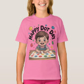 Happy Dot Day 15 september Groovy Smile Face Shirt (Voorkant)