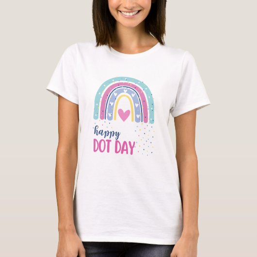 Happy Dot Day - Boho Rainbow and dots T-shirt (Voorkant)