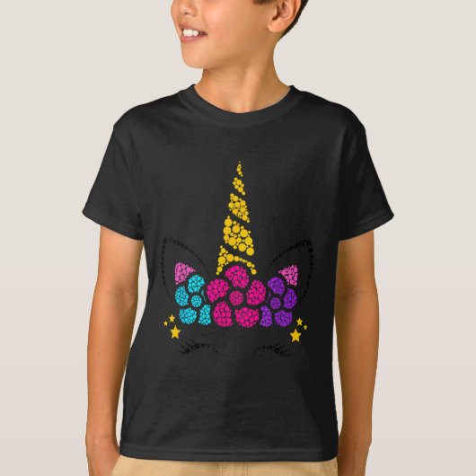 Happy Dot Day Eenhoorn Meisjes Kinder September 15 T-shirt (Voorkant)