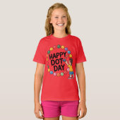 Happy Dot Day Funny Kleurrijke Polka Dots Kinder S T-shirt (Voorkant volledig)
