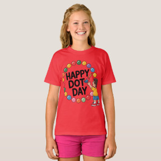 Happy Dot Day Funny Kleurrijke Polka Dots Kinder S T-shirt