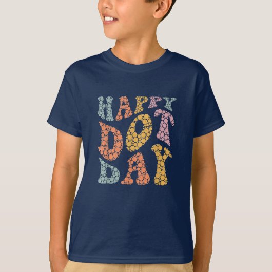 Happy Dot Day kleurig T-shirt (Voorkant)