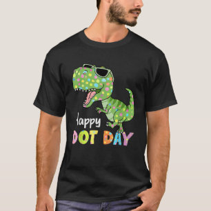 Happy Dot Day Kleurrijke Polka Dot Dinosaurus T Re T-shirt