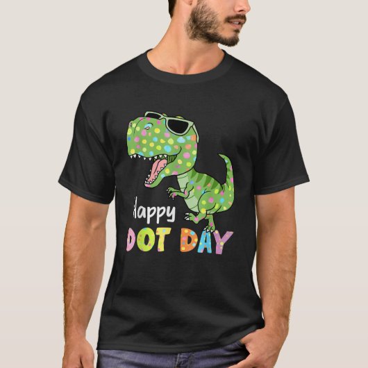 Happy Dot Day Kleurrijke Polka Dot Dinosaurus T Re T-shirt (Voorkant)