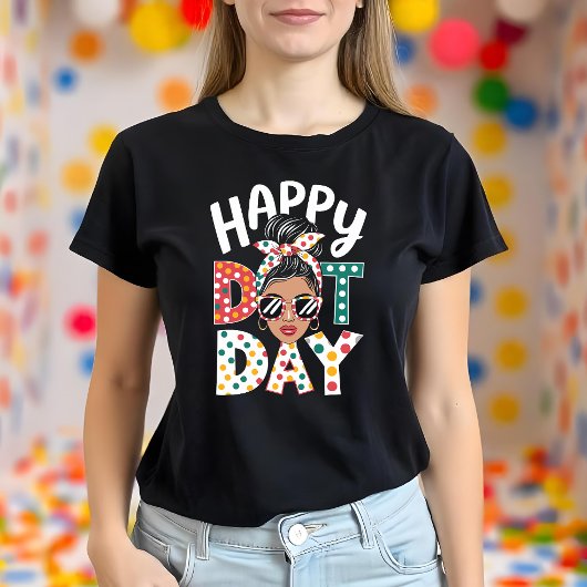 Happy Dot Day Polka Dots Leuke rommelige broodje T-shirt