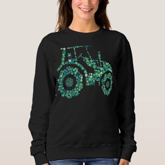 Happy Dot Day Schattigee Dot Tractor Trui (Voorkant)