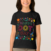 Happy Dot Day Schattigee Meisjes Kinder OutfitT-Sh Tri-Blend Shirt (Voorkant)