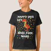 Happy Dot Day T-Rex-bakken T-shirt (Voorkant)