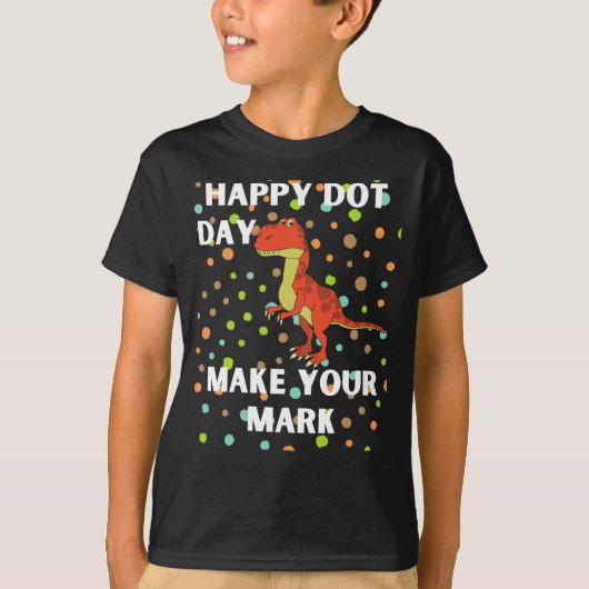 Happy Dot Day T-Rex-bakken T-shirt (Voorkant)