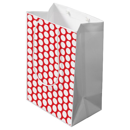 Happy Dots cadeautas Red & Plum (geslachtsneutraal (Achterkant Gekanteld)