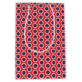 Happy Dots Gift Bag Red & Plum (Gender-Neutral) Medium Cadeauzakje