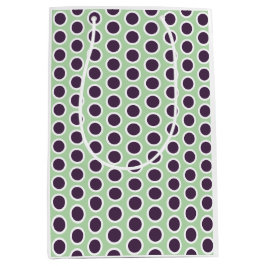 Happy Dots Gift Bag — Sage & Plum (Gender-Neutral) Medium Cadeauzakje