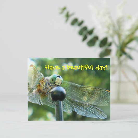 Happy Dragonfly Briefkaart (Staand voorkant)