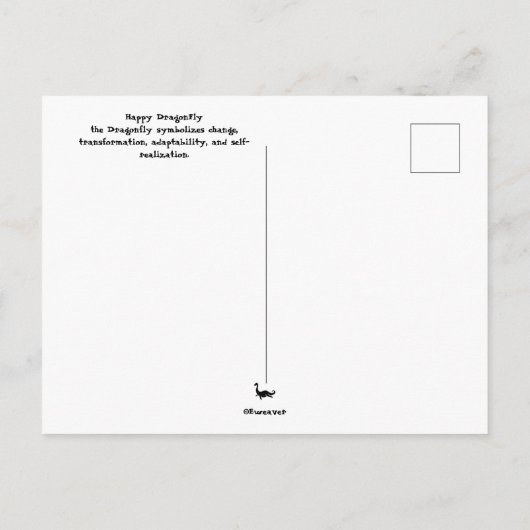 Happy DragonFly Briefkaart (Achterkant)