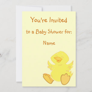 Happy Duck Baby Shower-uitnodigingen Kaart