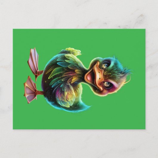 Happy duck. briefkaart (Voorkant)