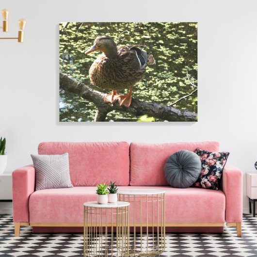 Happy Duck Canvas Afdruk (Insitu (Woonkamer))