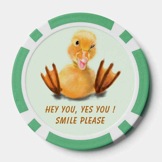 Happy Duck Grappige Poker Chips - Smile (Achterkant)