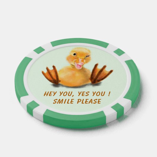 Happy Duck Grappige Poker Chips - Smile (Enkel)