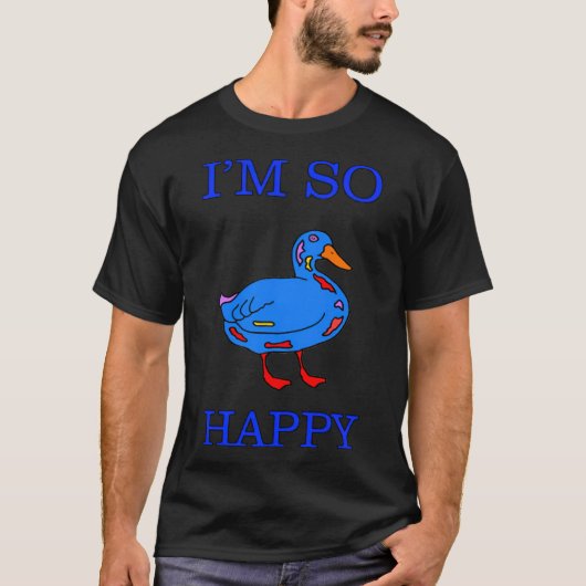 Happy Duck labs zwarte labrador T-shirt (Voorkant)