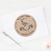 Happy Duck Laurel Tak Ei Karton Ronde Sticker (Envelop)
