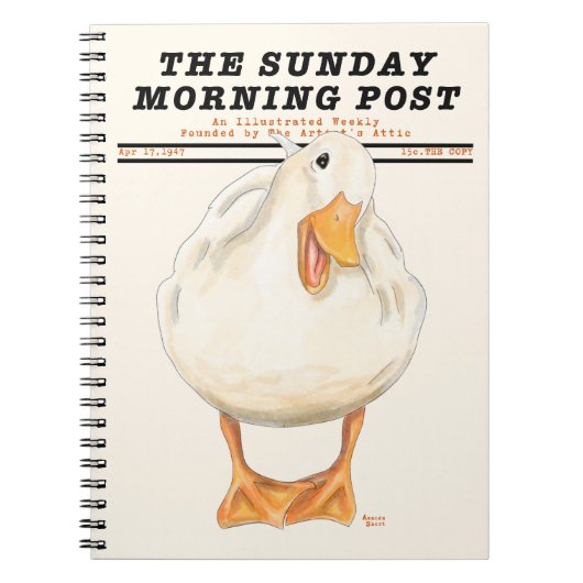 Happy Duck  Magazine (Norman Rockwell Style) Notitieboek (Voorkant)