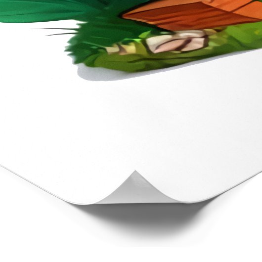 Happy duck met een Pet | AI Art Poster (Hoek)