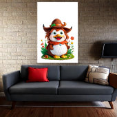 Happy duck met een Pet | AI Art Poster