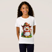 Happy duck met een Pet | AI Art T-shirt (Voorkant volledig)