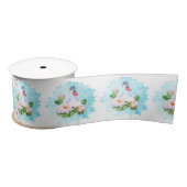 Happy Duck Satin Ribbon Satijnen Lint (Spoel)