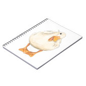 Happy Duck, Schattig Dier, Originele kunst, waterv Notitieboek (Linkerzijde)