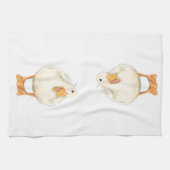 Happy Duck, Schattig Dier, Originele kunst, waterv Theedoek (Horizontaal)