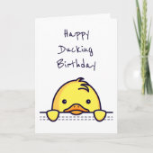 Happy Ducking Birthday Kaart (Voorkant)