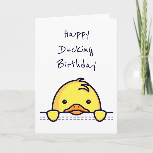 Happy Ducking Birthday Kaart (Voorkant)