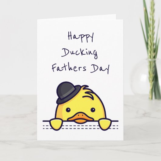 Happy Ducking Fathers Day Kaart (Voorkant)