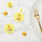 Happy Duckling & Gold Confetti op Yellow Birthday (Groep)