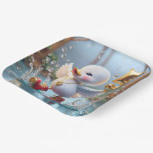 Happy Duckling met #5 Verjaardagsballon Papieren Bordje (Gebogen)