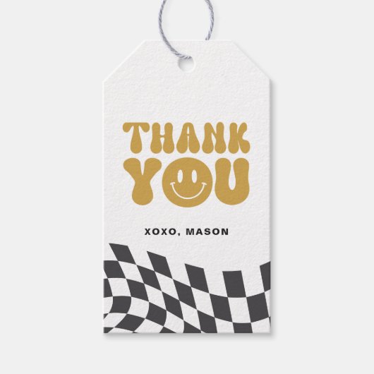 Happy Dude Bedankt Label · Cadeau Label · Favor Ta Cadeaulabel (Voorkant)