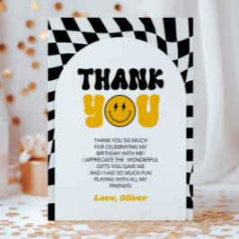 Happy Dude Retro Arch Birthday Party Bedankkaart