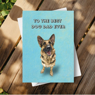 Happy Duitse Herder Beste Papa Vaderdag Kaart
