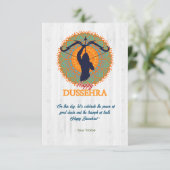 Happy Dussehra Vijayadashmi Kaart (Staand voorkant)