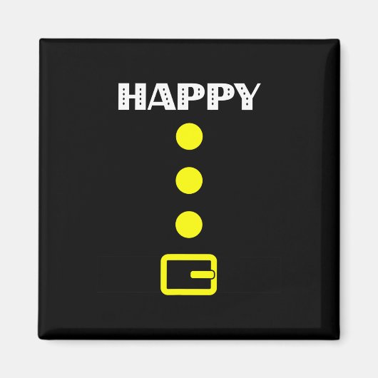 Happy Dwarf Kostuum - Halloween Gift Idee Cranber Magneet (Voorkant)