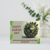 HAPPY EARTH BDAY Briefkaart (Staand voorkant)