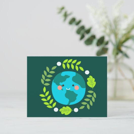 Happy Earth Briefkaart (Staand voorkant)